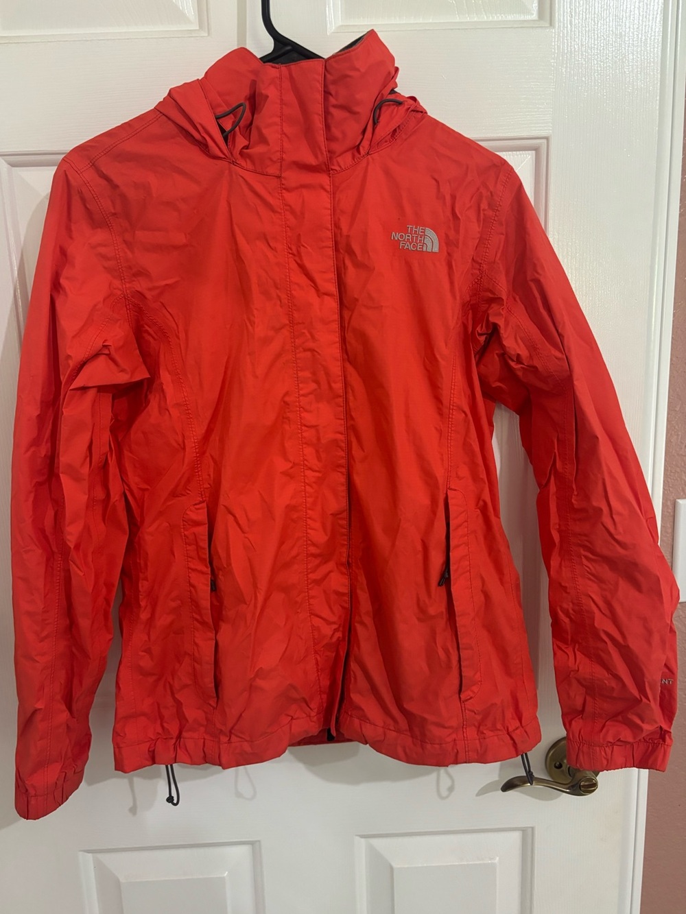 The North Face Orange Hooded Rain Jacket